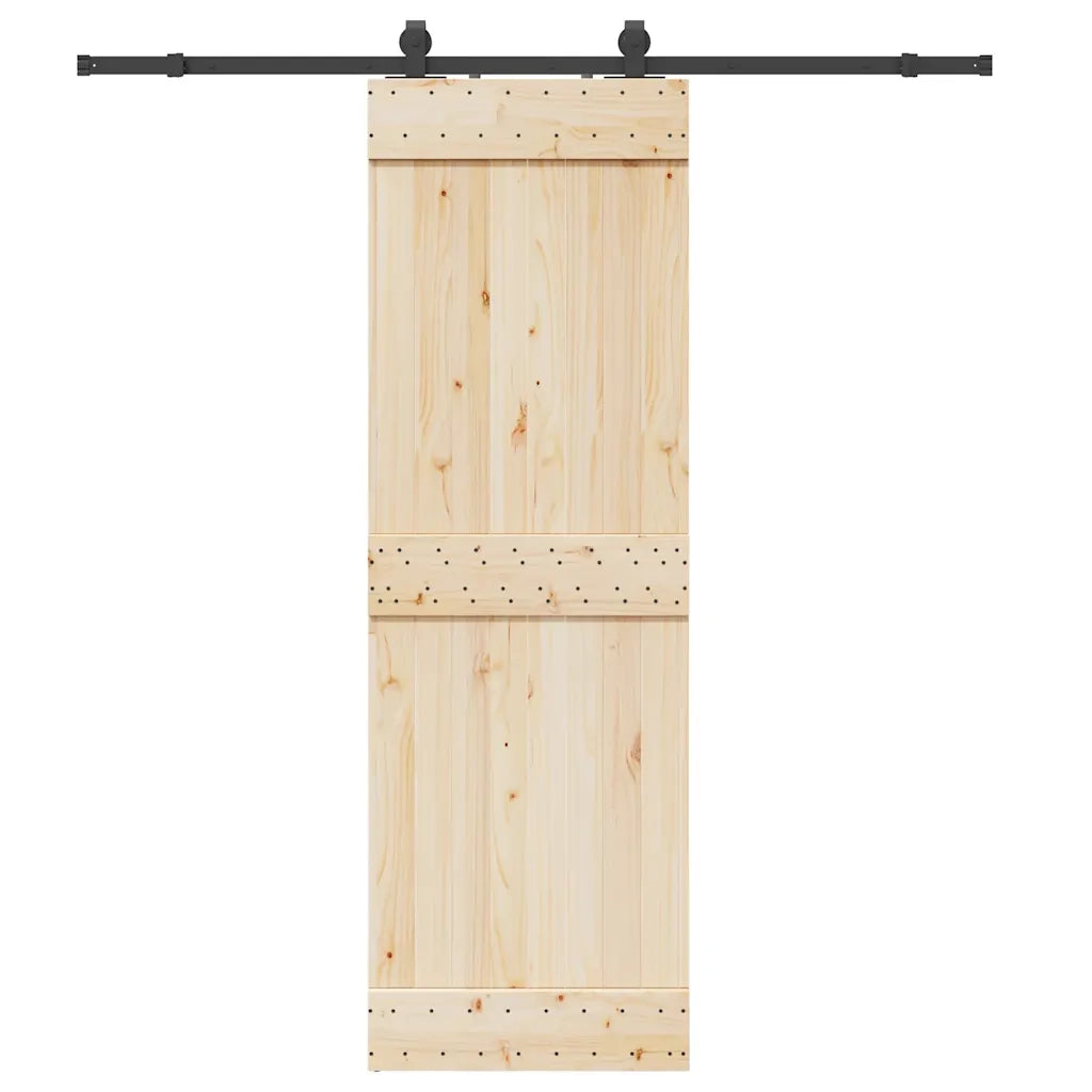 Kit di Binari per Porte Scorrevoli 200 cm Acciaio Nero 4009717