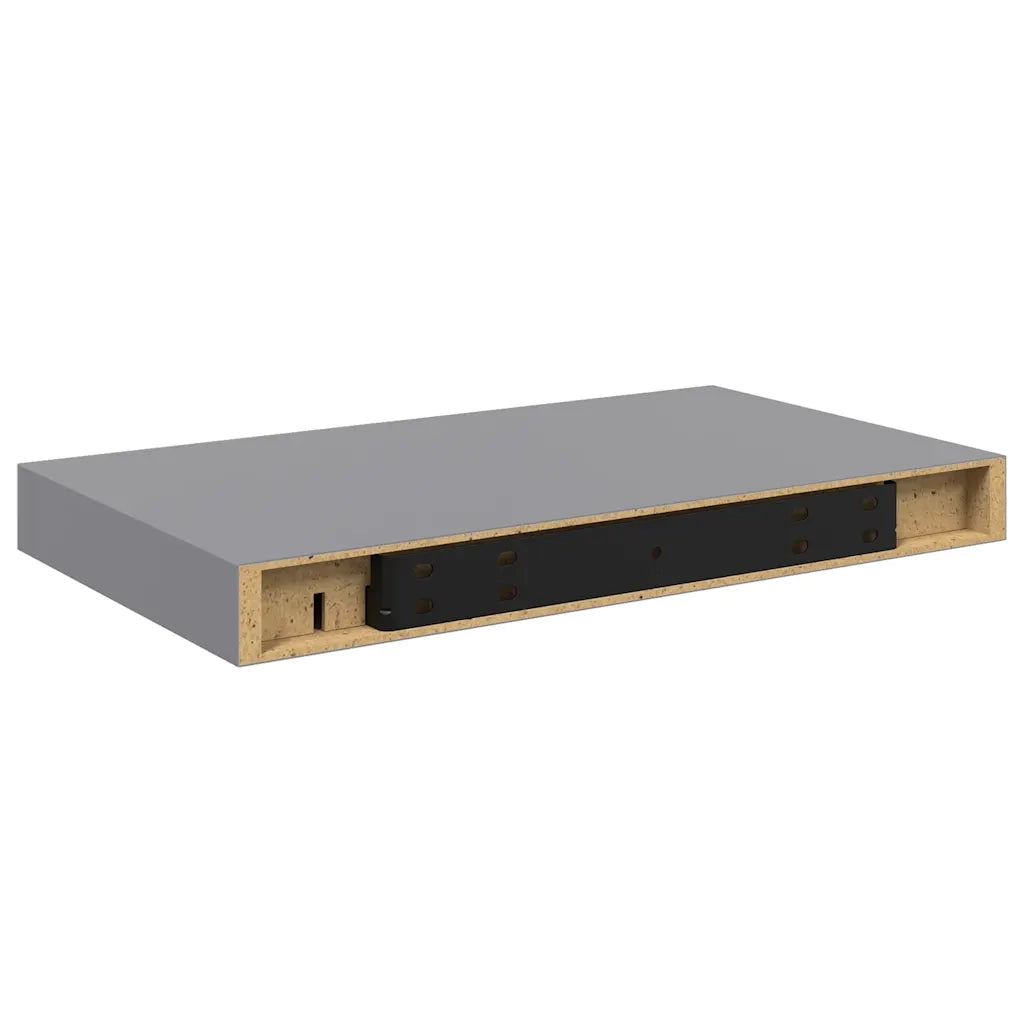 4 pz Scaffali a Parete | Ripiano a parete | Mensole a Parete Grigi 40x23x3,8 cm in MDF