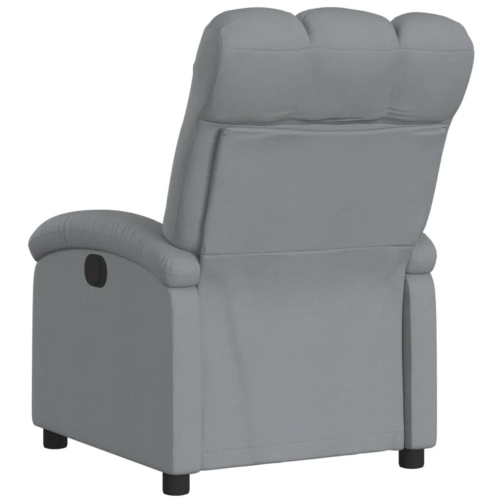 Poltrona | Sedia Relax Elettrica Reclinabile Grigio Chiaro in Tessuto