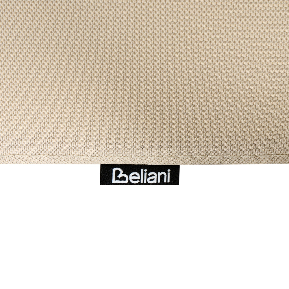 Sedia da ufficio con base girevole e braccioli regolabili in altezza in rete beige per la casa e l'ufficio