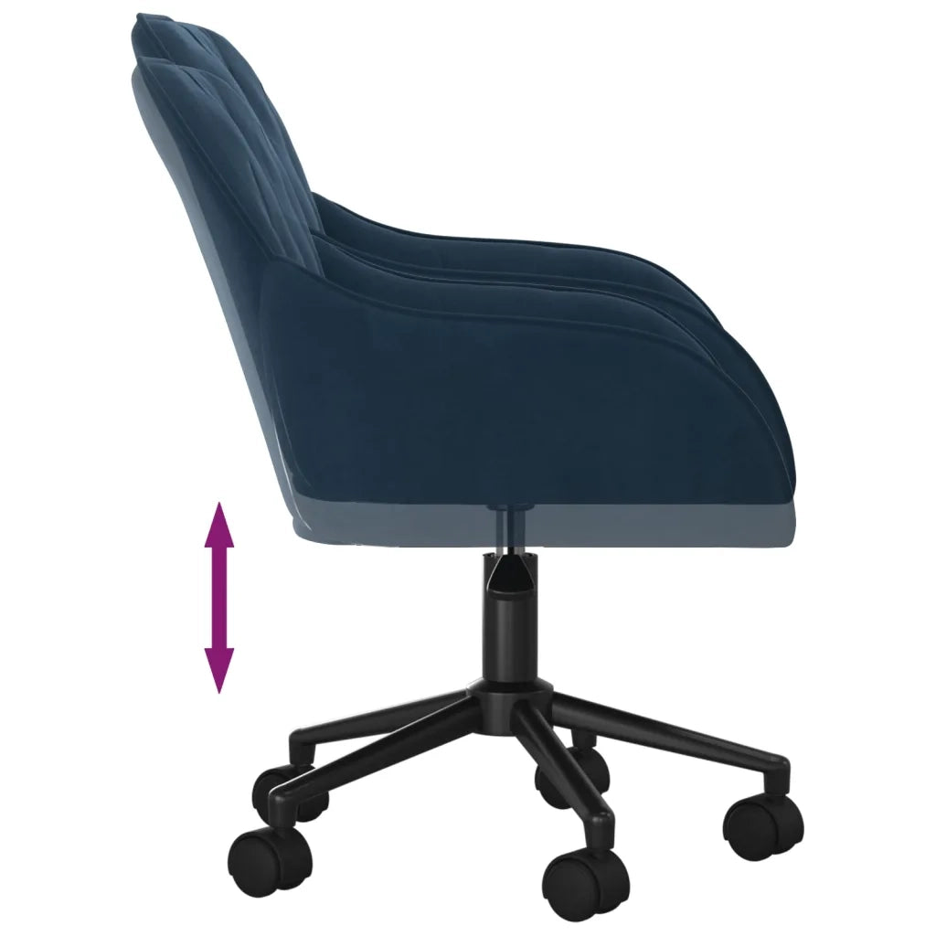 Sedie da Pranzo Girevoli 2 pz Blu in Velluto 3103420