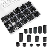Afstandhouders in Nylon 320 pezzi - Isolanti ronfi - Isolanti geisolati - Dischi in plastica - Afstandhouders neri - Resistente alle temperature - Isolanti in serie
