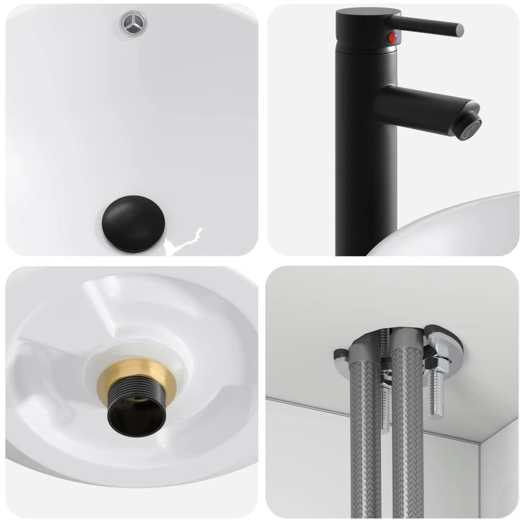 Set di mobili per il bagno 4 pz Bianco 3407471