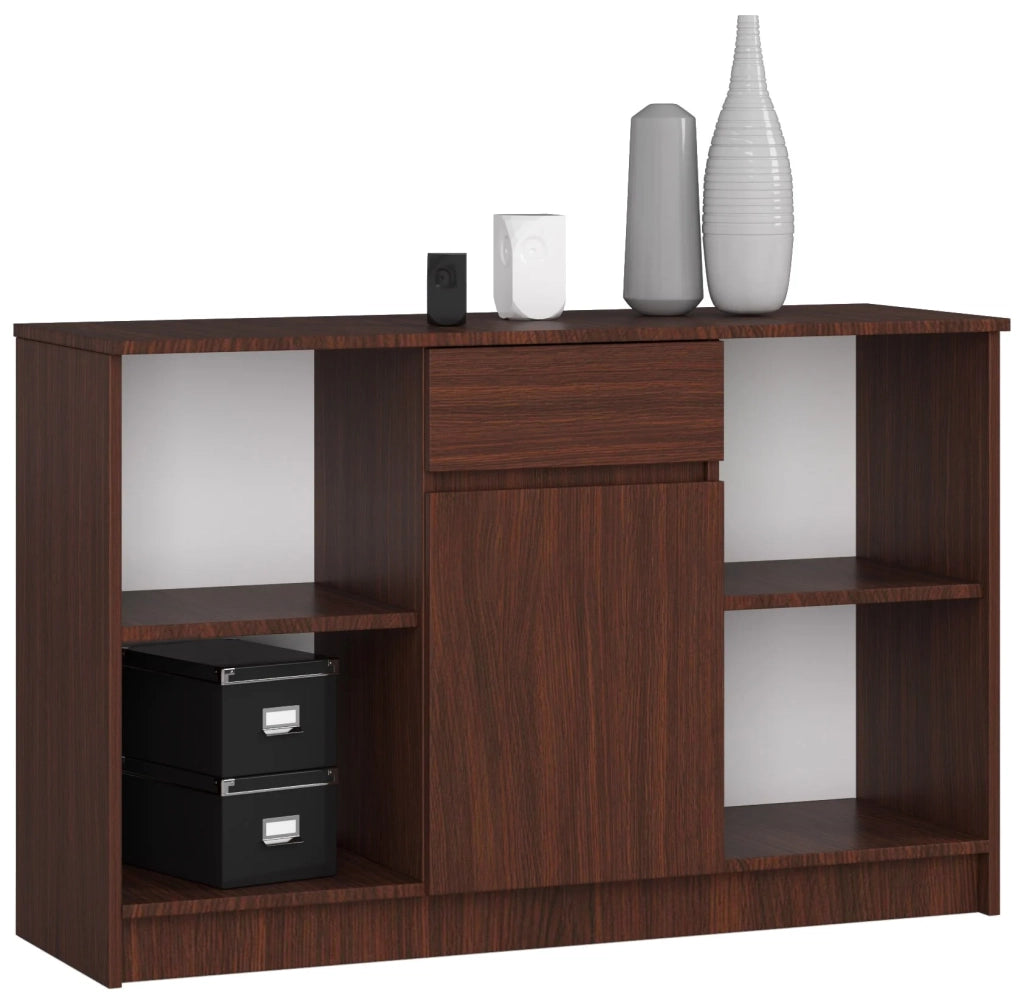 Scrivania angolare AKORD B17 Wengé 120 cm 1 anta 1 cassetto 120x126x79 cm