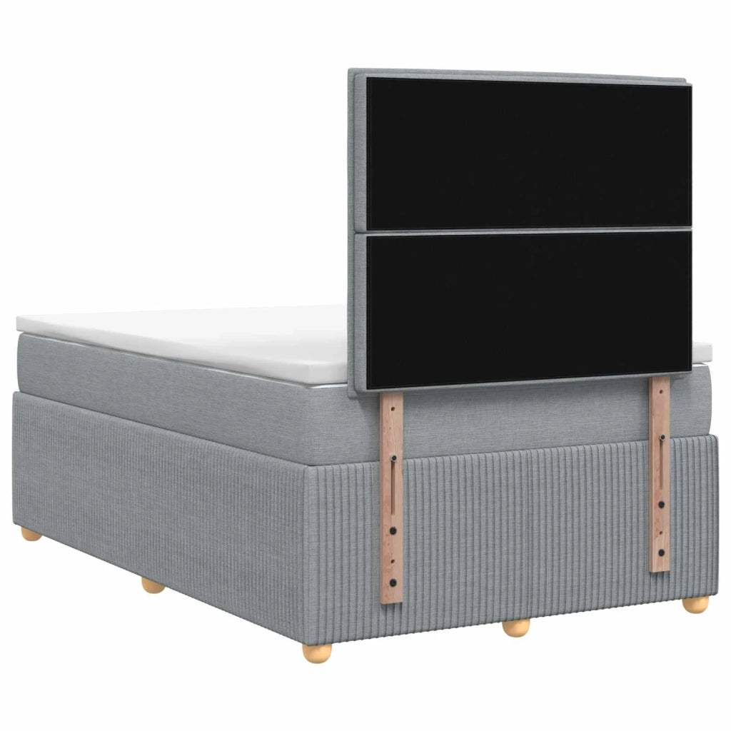 Letto box spring con materasso Grigio Chiaro 120 x 190 cm 3454340