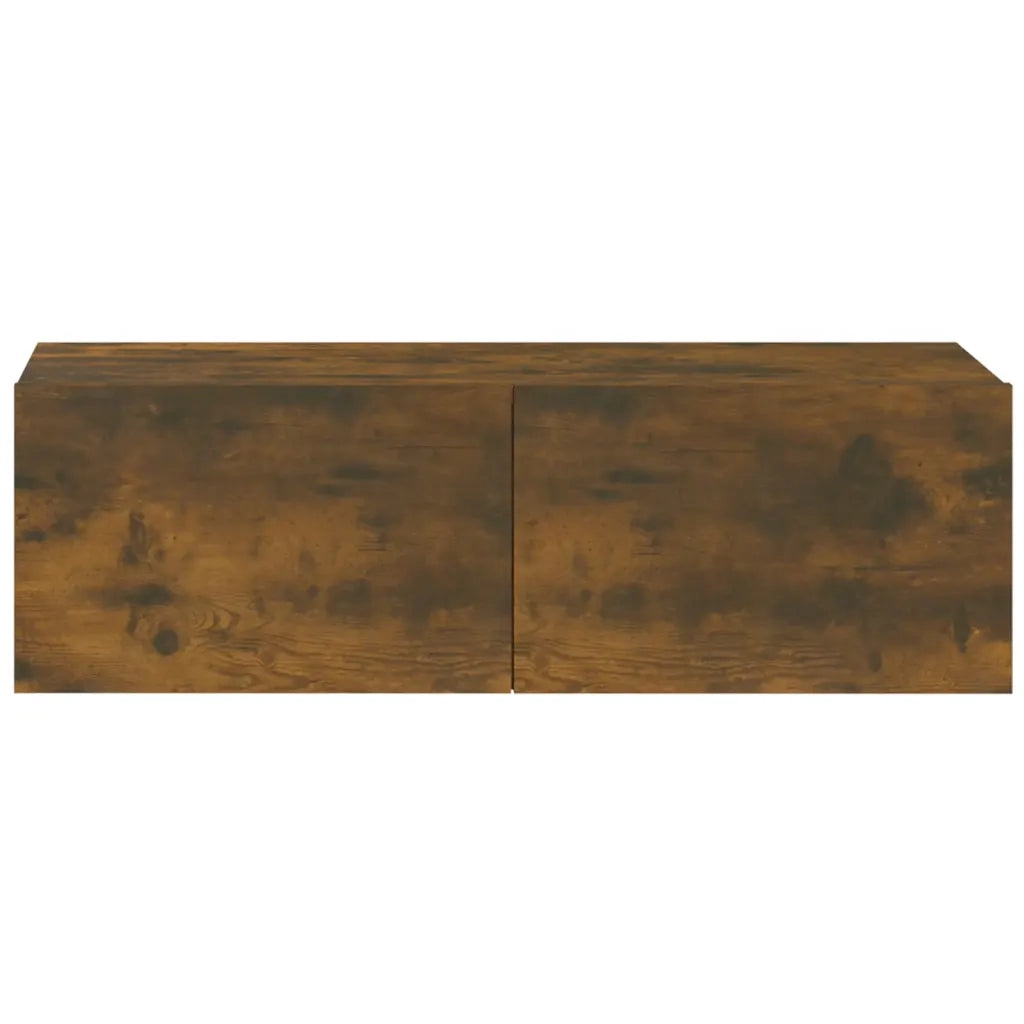 Mobili Porta TV a Parete 4 pz Rovere Fumo 100x30x30 cm 3114195