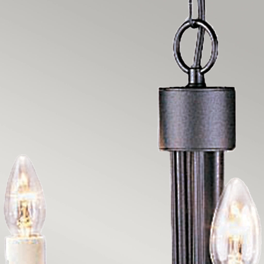 Lampadario rustico nero in metallo Chartwell 5xE14 Elstead
