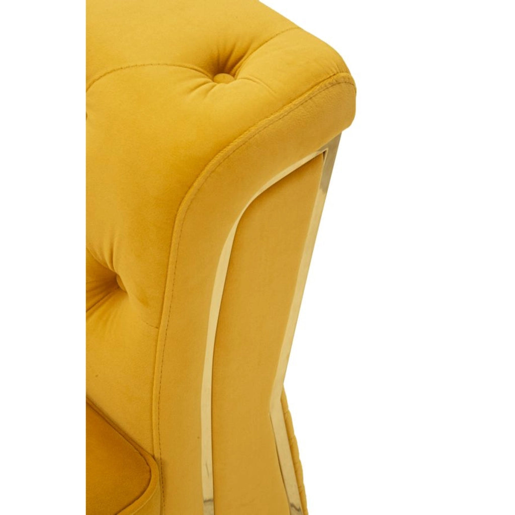 Poltrona VKH320, Giallo, Legno, 104x83x76 cm