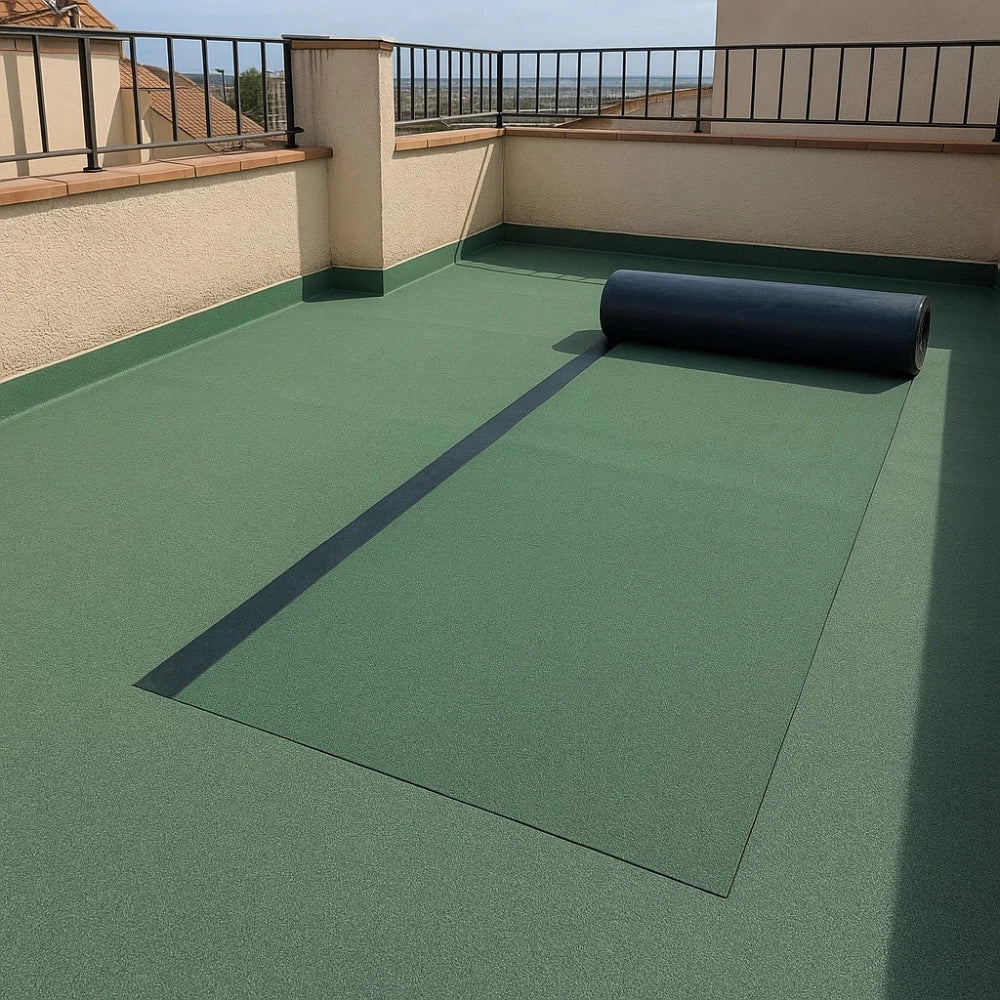 Guaina ardesiata verde casasciutta impermeabilizzazione terrazze 2 rotoli 1x10 m