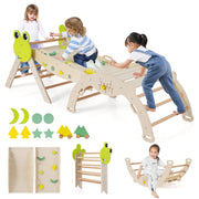 Giochi da arrampicata per bambini con rampa-Set montessori in legno a tema rana con gioco del labirinto Naturale