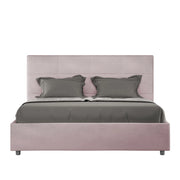 BS COM Letto una piazza e mezza senza rete imbottito 130x190 microfibra glicine