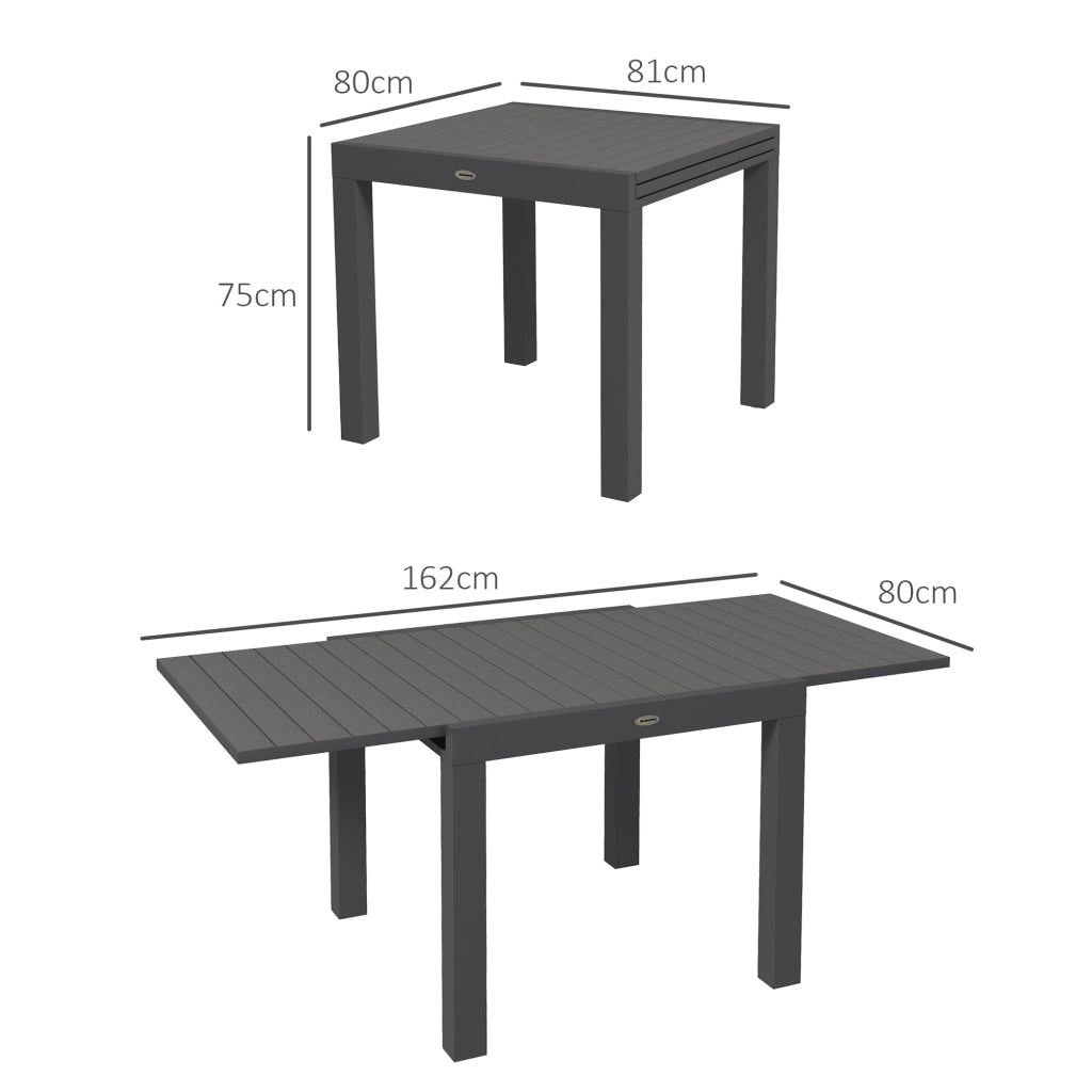 Tavolo da Giardino ¨C Minimal ¨C Grigio 162x80x75 cm