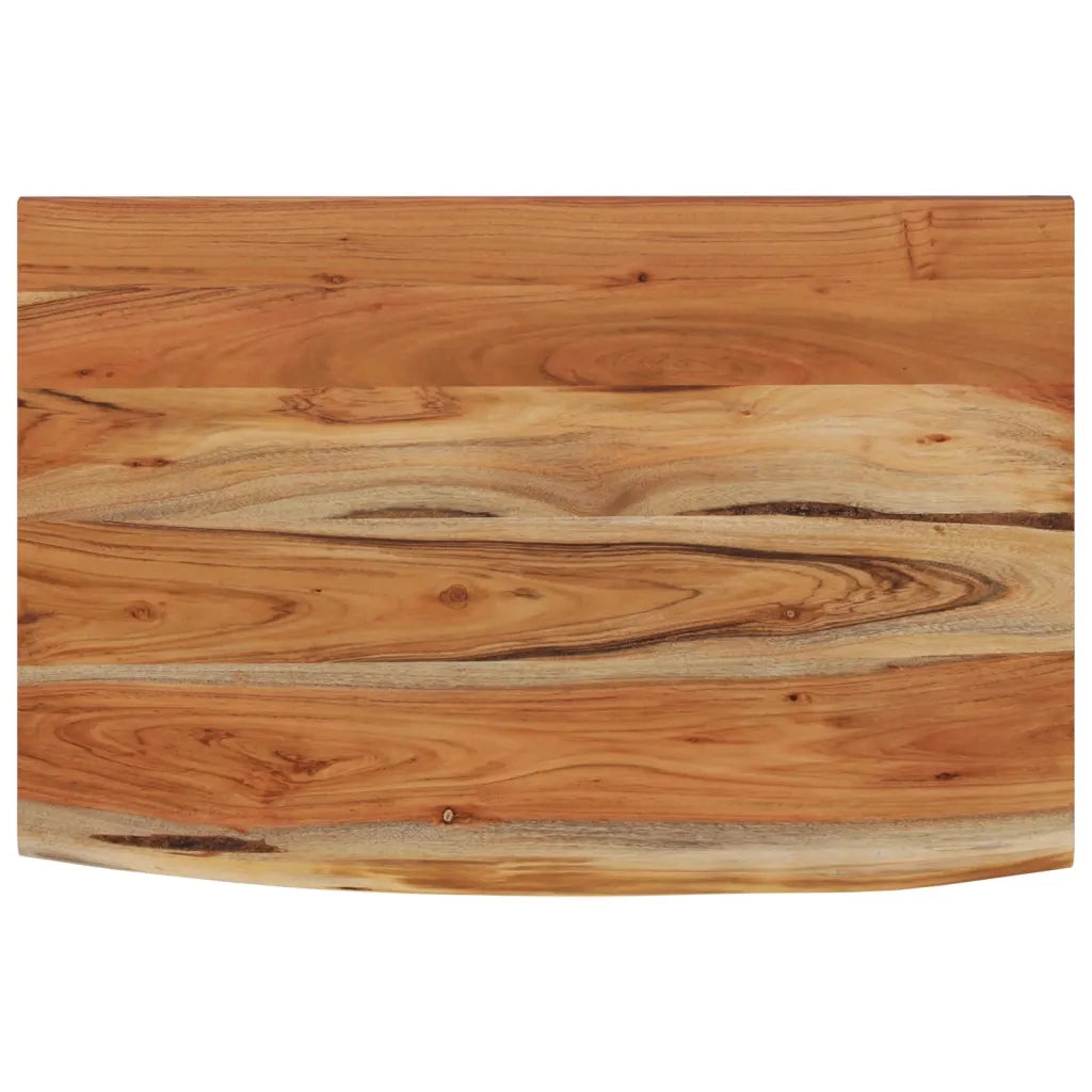 Mensola a Muro 70x40x2,5cm Rettangolare Legno Acacia Bordi Vivi 370249