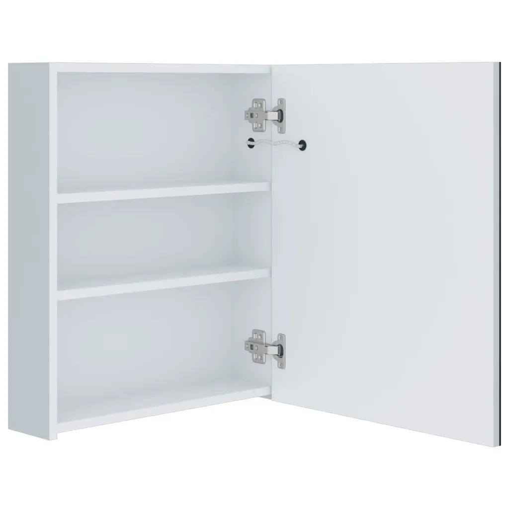 Armadietto Bagno con Specchio e LED 50x13,5x60 cm 285115