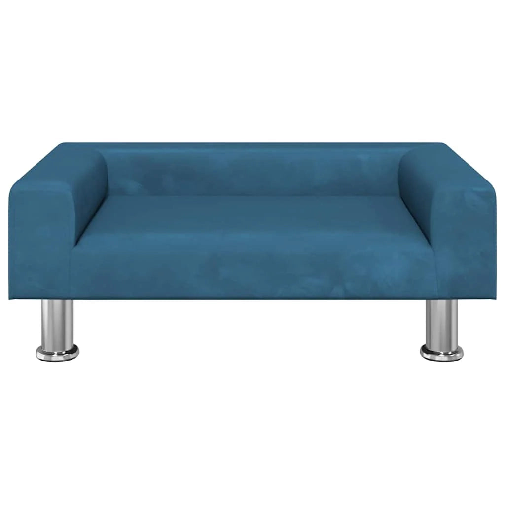 Cuccia per cani comoda 70 x 45 x 26,5 cm velluto blu 02_0042799