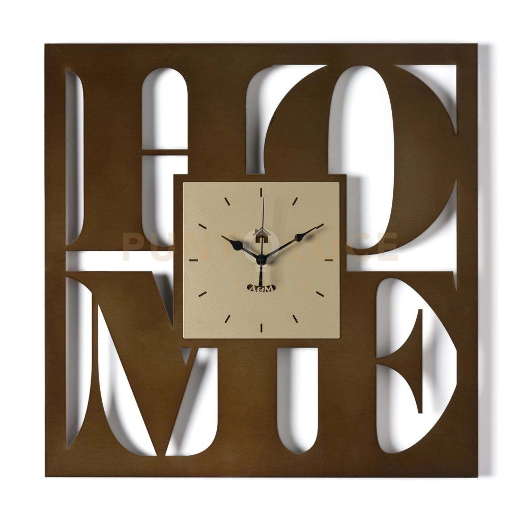 orologio da parete di design home Caramello industrial/miele in Ferro 50x50h cm