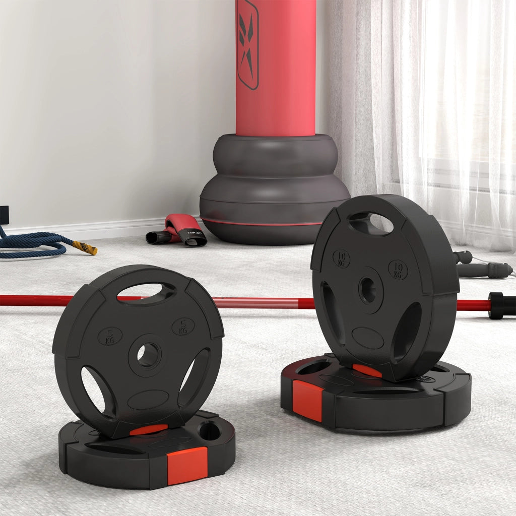 Set Pesi per Allenamento ¨C Minimal ¨C 2x10 kg e 2x5 kg, Nero