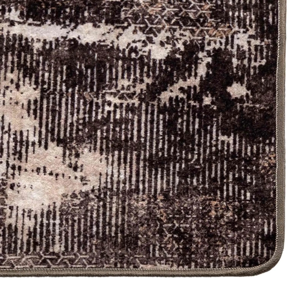 Runner in Moquette | Runner Tappeto MARSA Nero 80 x 250 cm Poliestere e PVC