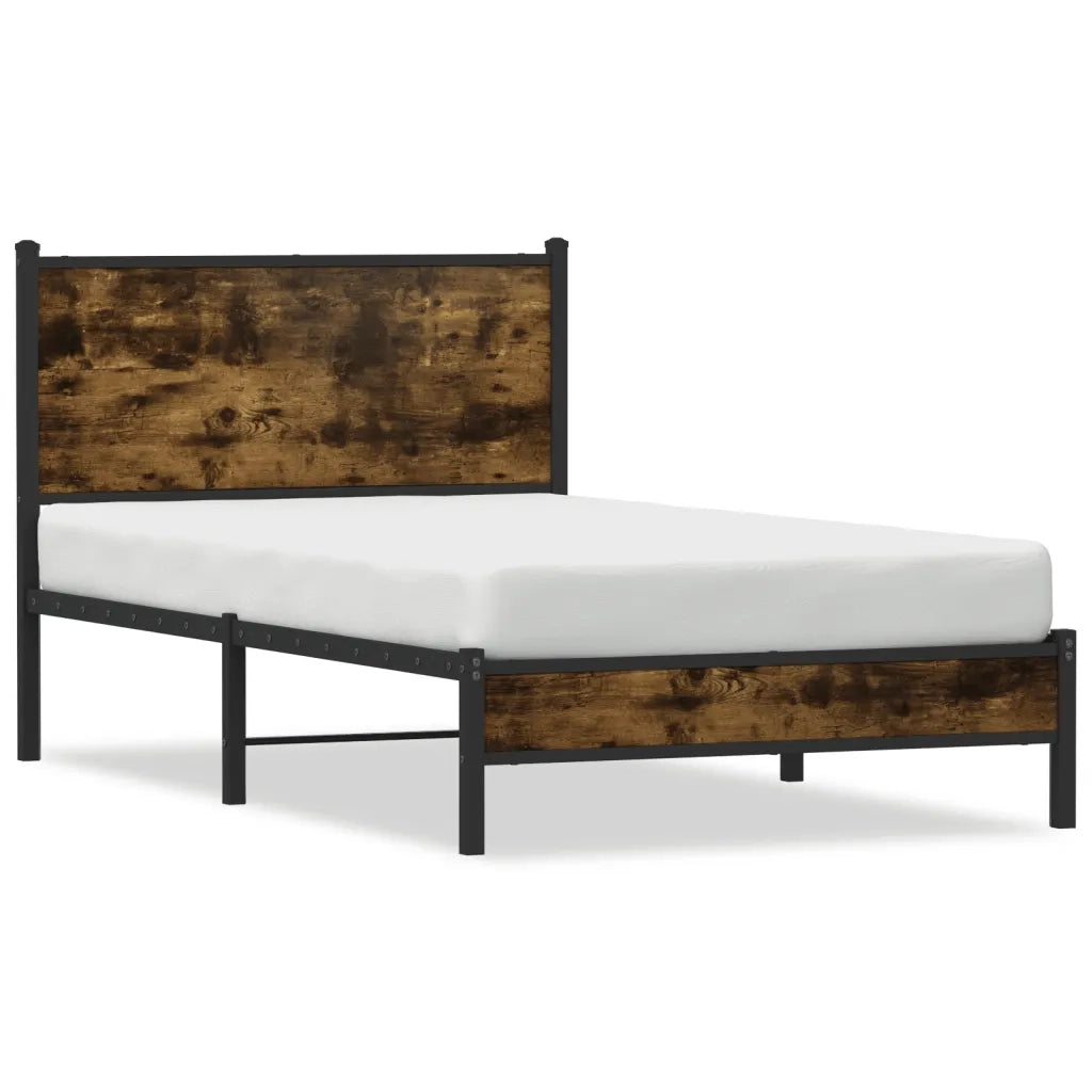 Giroletto senza Materaso in Metallo Rovere Fumo 100x190 cm 4007808