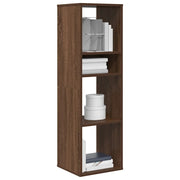 Libreria-Scaffale per Libri-Mobile di Stoccaggio Rovere Marrone 34x31x112 cm in Legno Multistrato
