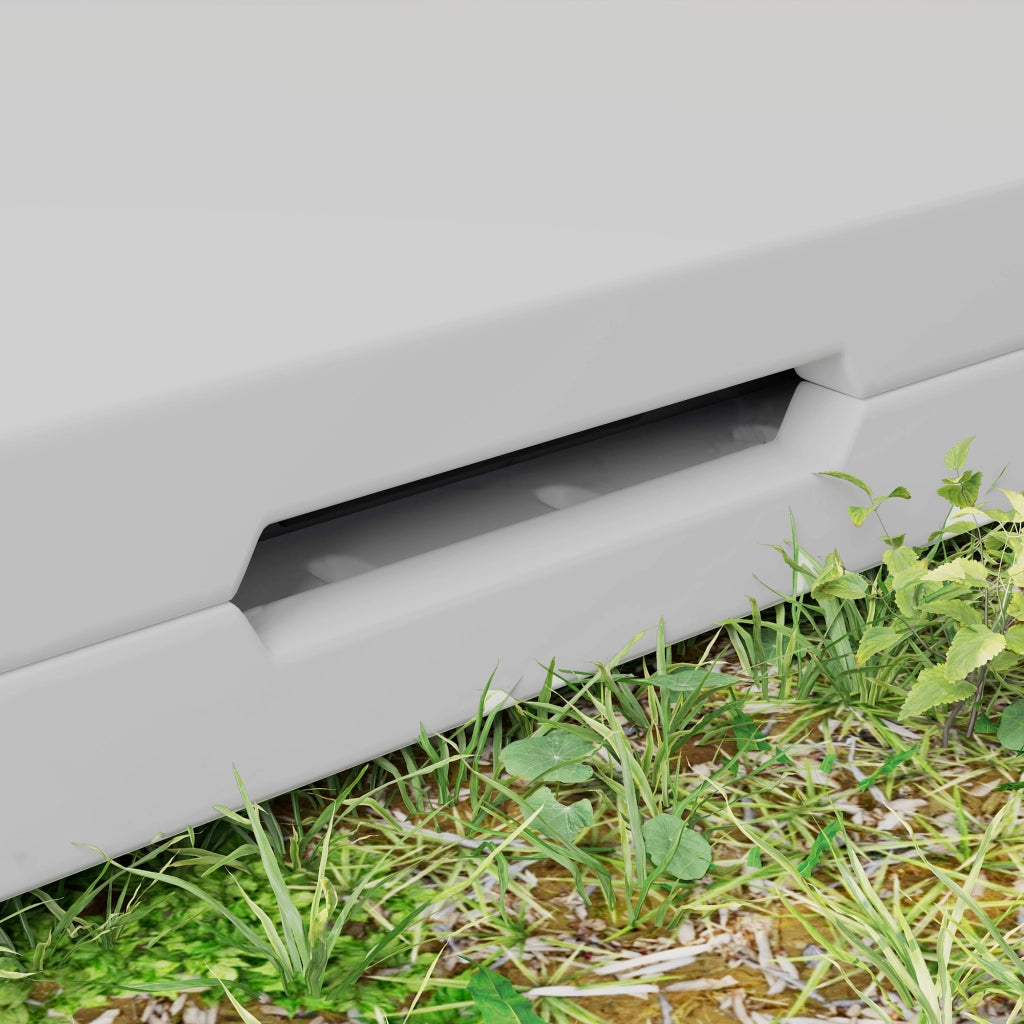 Tavolo da Campeggio Pieghevole ¨C Xylo ¨C Regolabile 2 Altezze HDPE Metallo 86x86x74cm Grigio Scuro