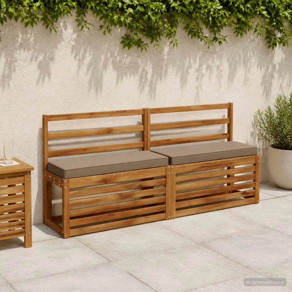 Cuscini per Panchina a 2 Pezzi VUGHT 2 pcs 100% Poliestere 950419
