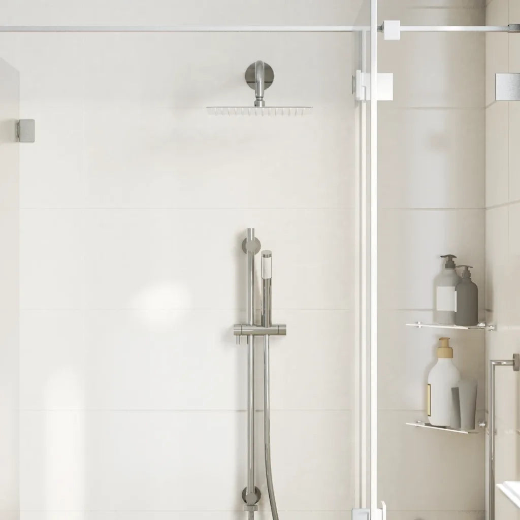 Testa Doccia a Pioggia in Acciaio Inox 304 25x25 cm Quadrata 4103913