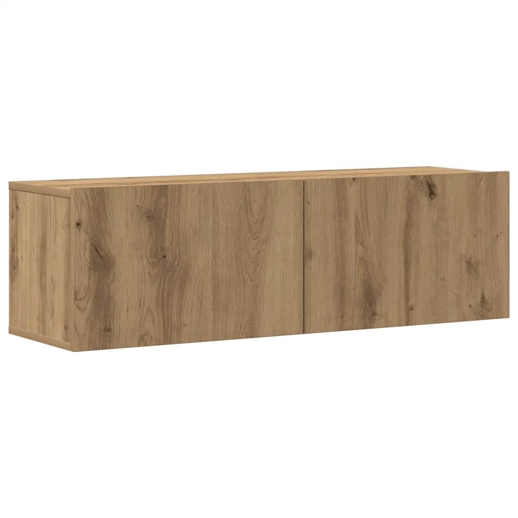 Set Mobile TV 5 pz | Armadietto TV | Mobile Porta TV Montato a Parete Rovere in Legno Multistrato