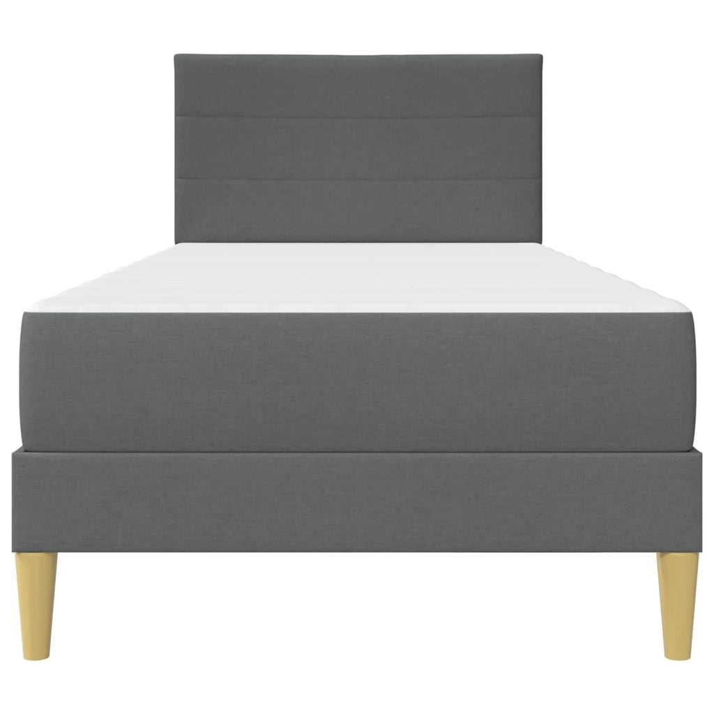 Struttura del letto-Giroletto Grigio scuro 100 x 200 cm Poliestere
