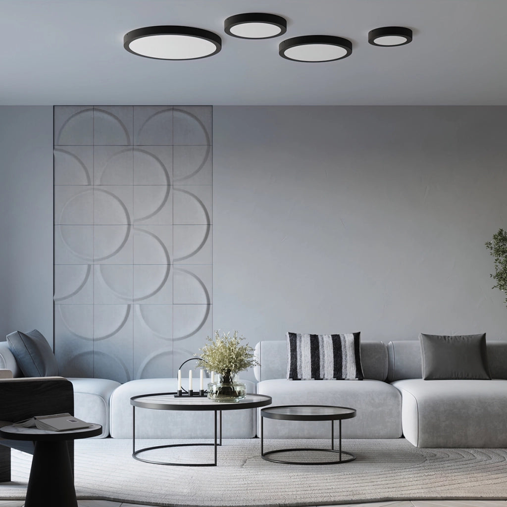 Lampada da soffitto a LED Onyx Deep Space 65W 5177lm 3000K Alluminio nero