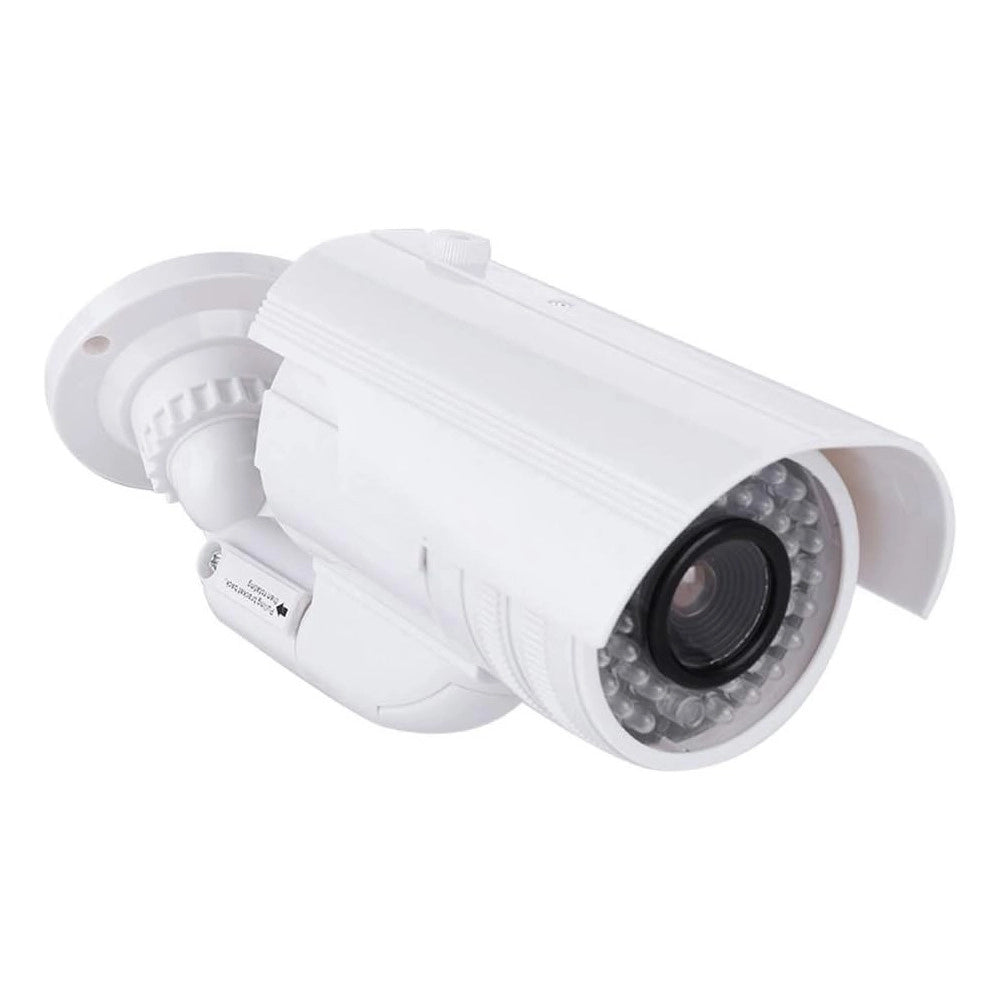 Trade Shop - Telecamera Finta Dummy Con Led Ir Lampeggiante Camera Videosorveglianza Staffa -