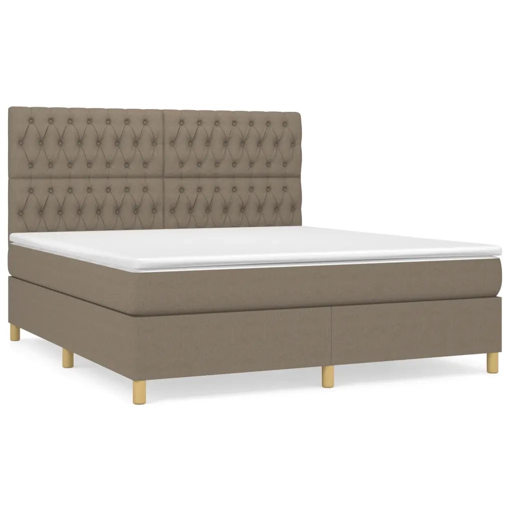 Giroletto a Molle con Materasso Tortora 180x200 cm in Tessuto 3142597
