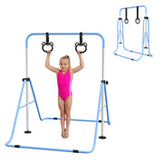 Barra di ginnastica per bambini ¨C Minimal ¨C regolabile in altezza, anelli, blu
