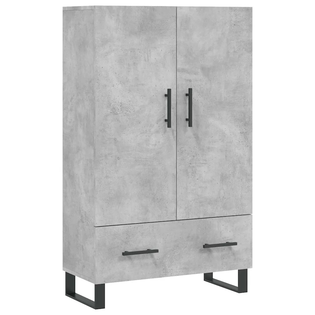 Credenza Grigio Cemento 69,5x31x115 cm in Legno Multistrato 828264