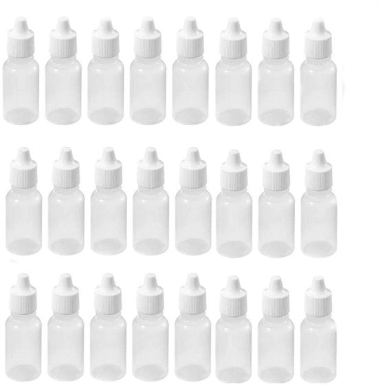Congelatore per liquidi 30 ml - 24 Stuks - Flessa di plastica libera da residui - Flessa con chiusura a clip - Adatta per solventi - Sterilizzabile - Flessa per gocce