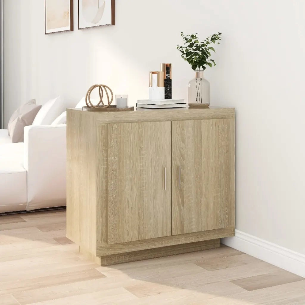 Credenza | Madia | Buffet da pranzo | Armadio da pranzo Rovere Sonoma 80x40x75 cm in Legno Compensato