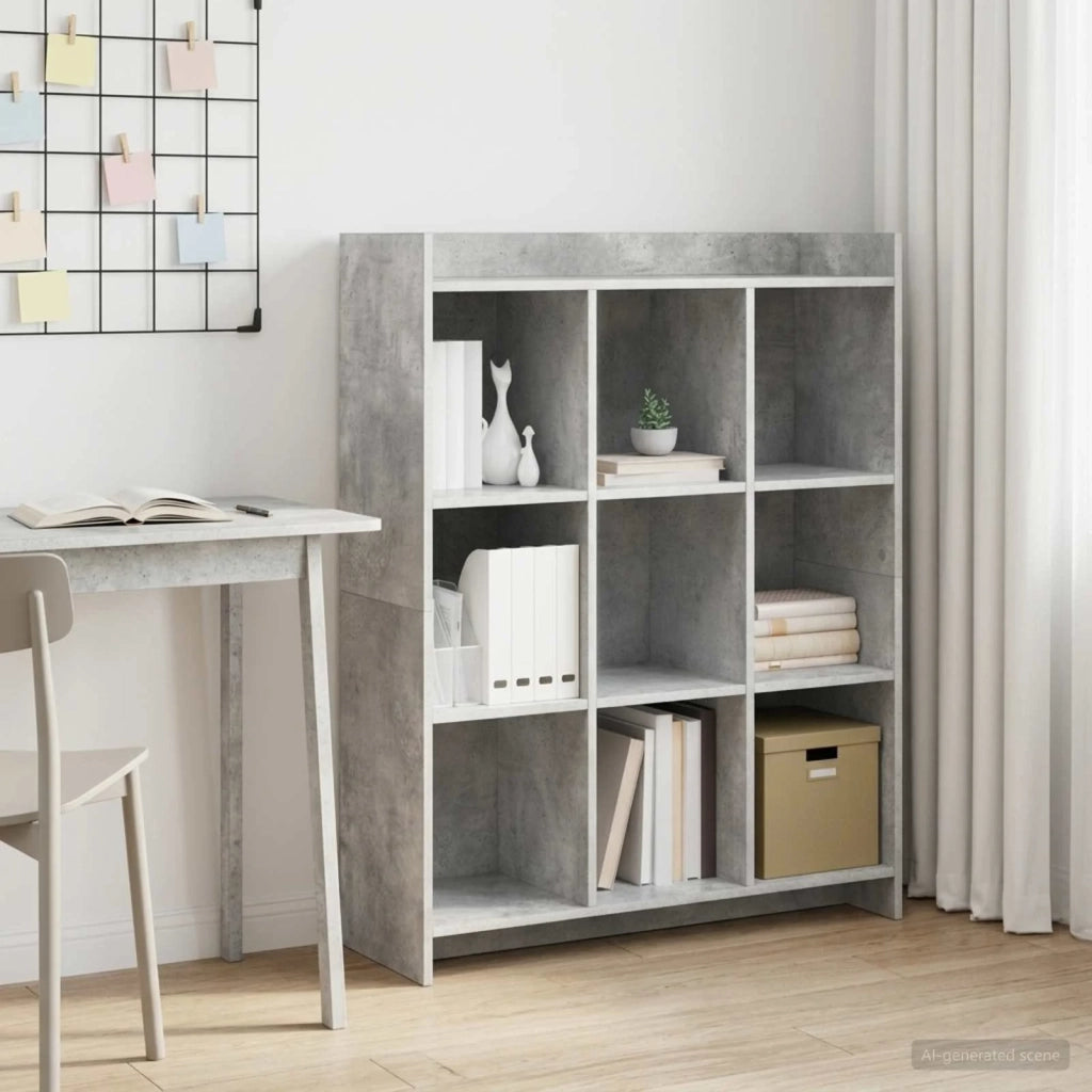 Libreria Grigio Concretè 87,5 x 30 x 111 cm 8011294