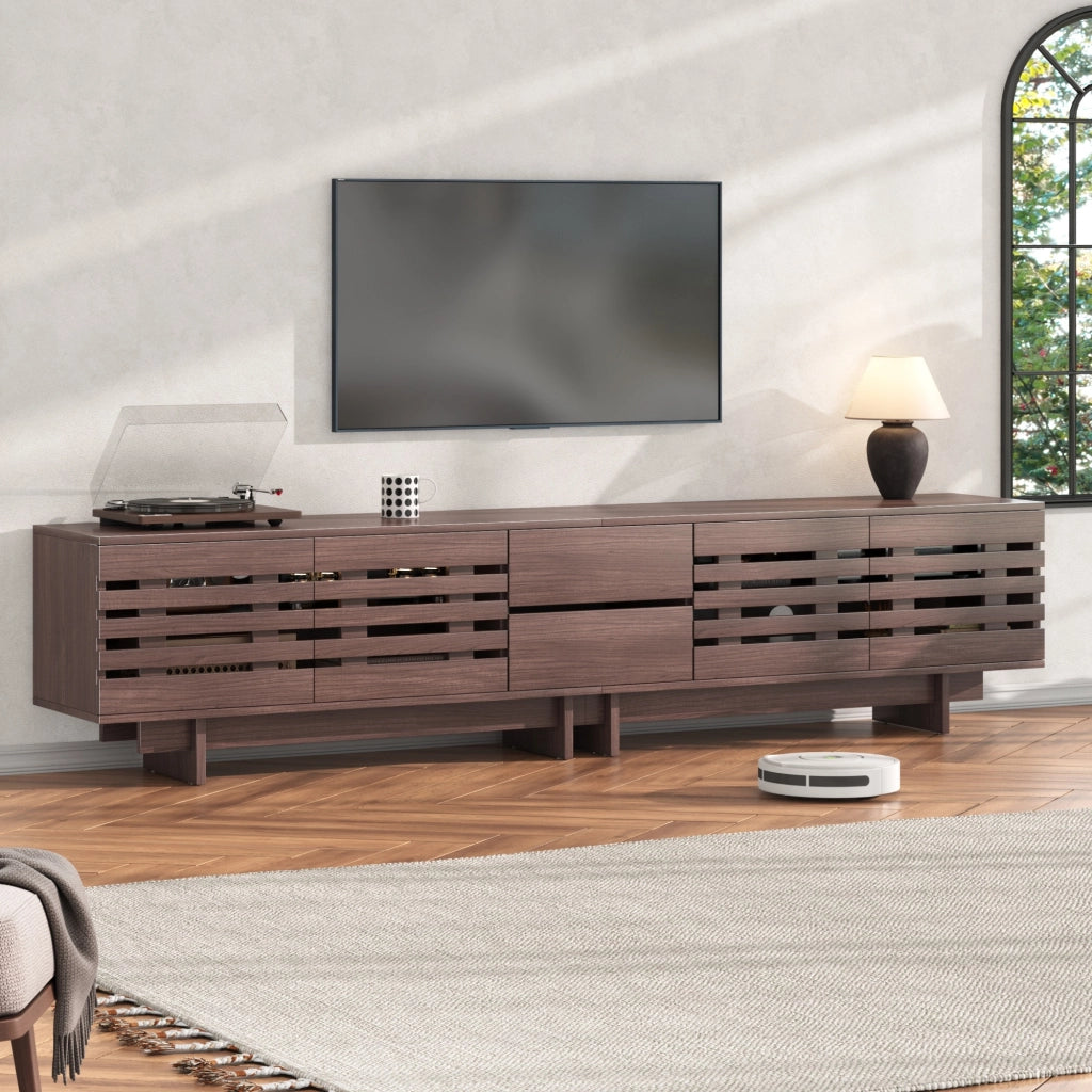 TV Schrank Walnussholzfarbe MDF 200 cm
