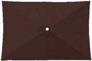 Parasole sostitutivo per 10ft x 6,5ft 6-ribs patio parasole per esterno, protezione UV per piscina, giardino, cortile (solo parasole) - Marrone - 2*3m