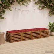 Cuscini per Sedia in 4 Pezzi SOEST 4 pz 100% Poliestere Rosso 944506