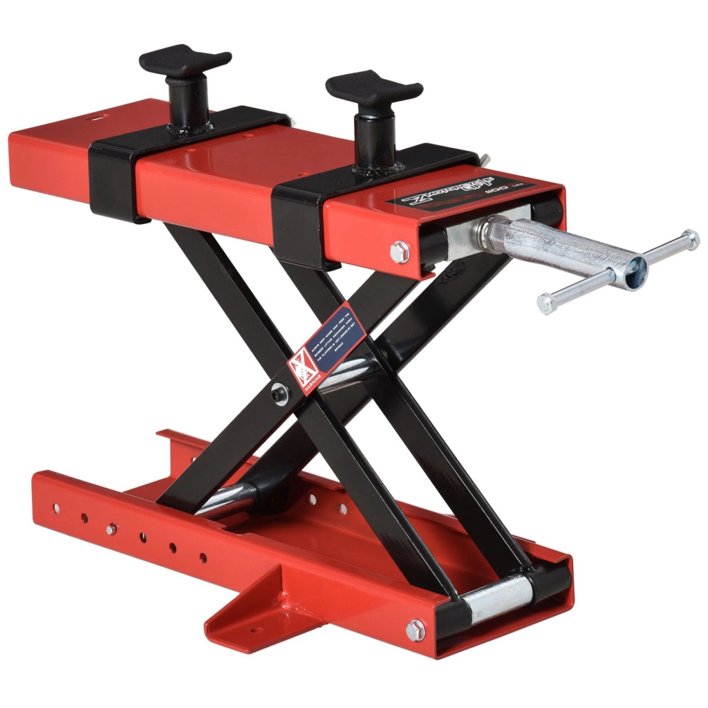 Piattaforma Elevatrice per Motociclette ¨C Minimal ¨C Nero e Rosso 500 kg