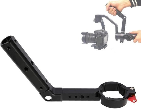 Manubrio in lega di alluminio - Sostegno Transmount - 1/4 viti - Compatibile con Crane2/Feiyu AK2000 - Capacità di carico 10 kg - Dimensioni 19 x 16 x 6 cm - Stabilizzatore