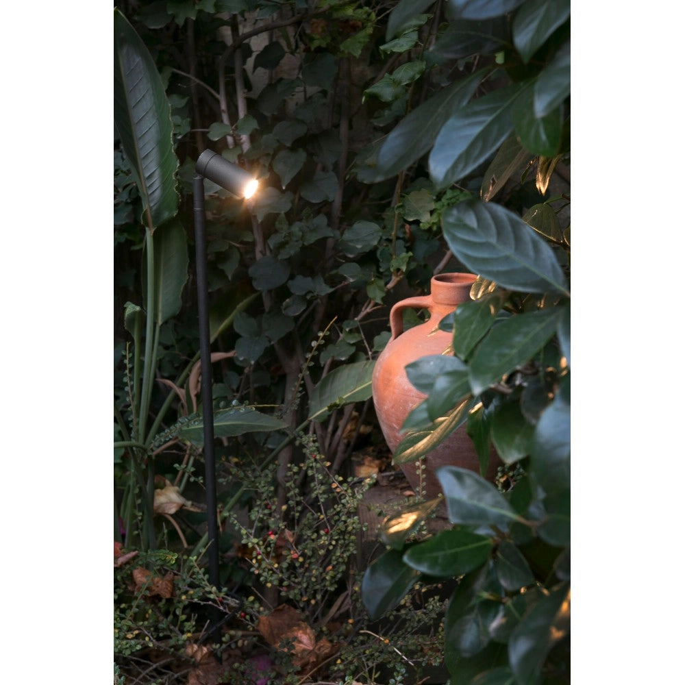 Faro Barcelona - Paletto da Esterno Seth LED 6W 2700K - IP44, Orientabile, Luce da giardino nera - 28 cm
