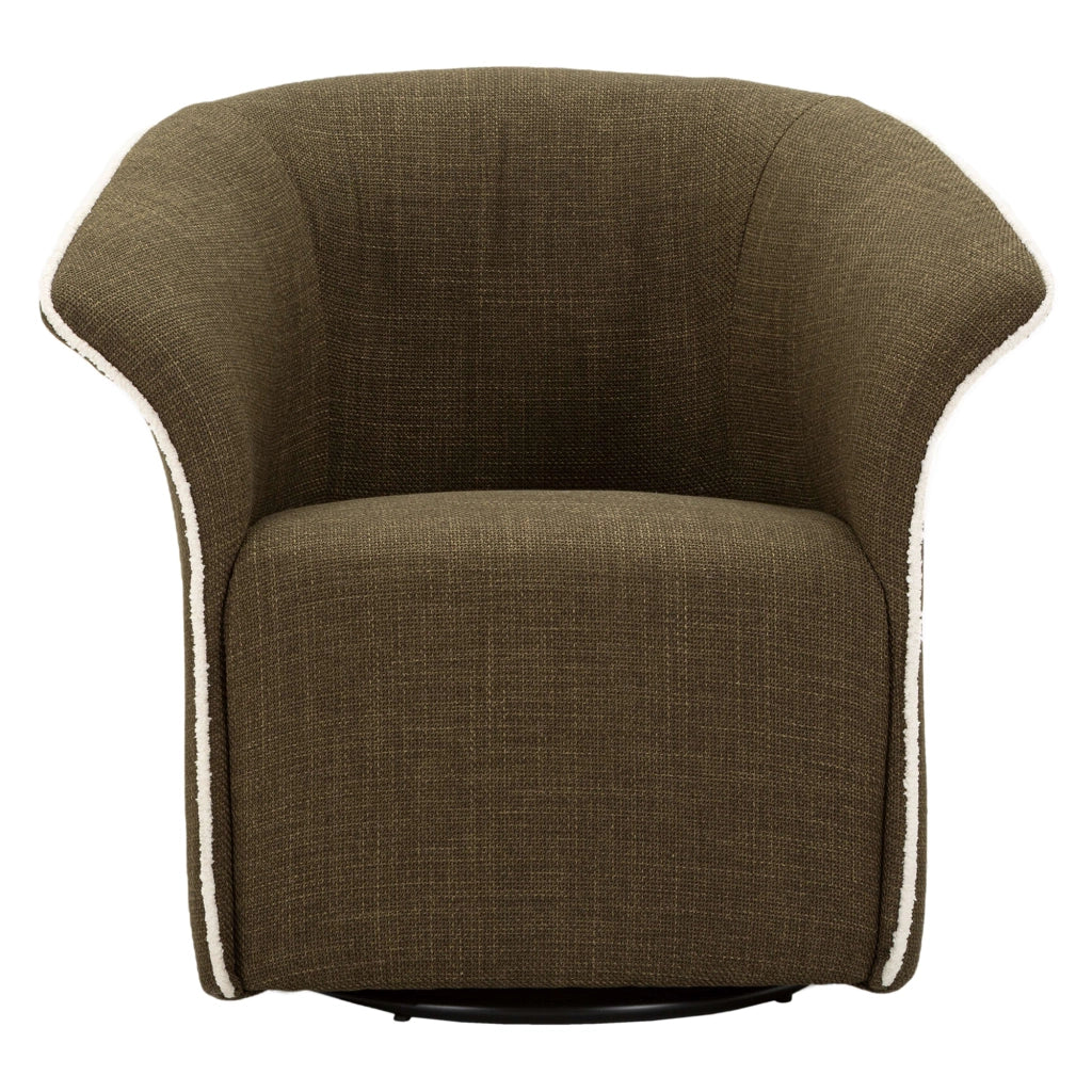 Poltroncina Toamas, Poltrona Base Girevole, 84x66x80h cm Verde