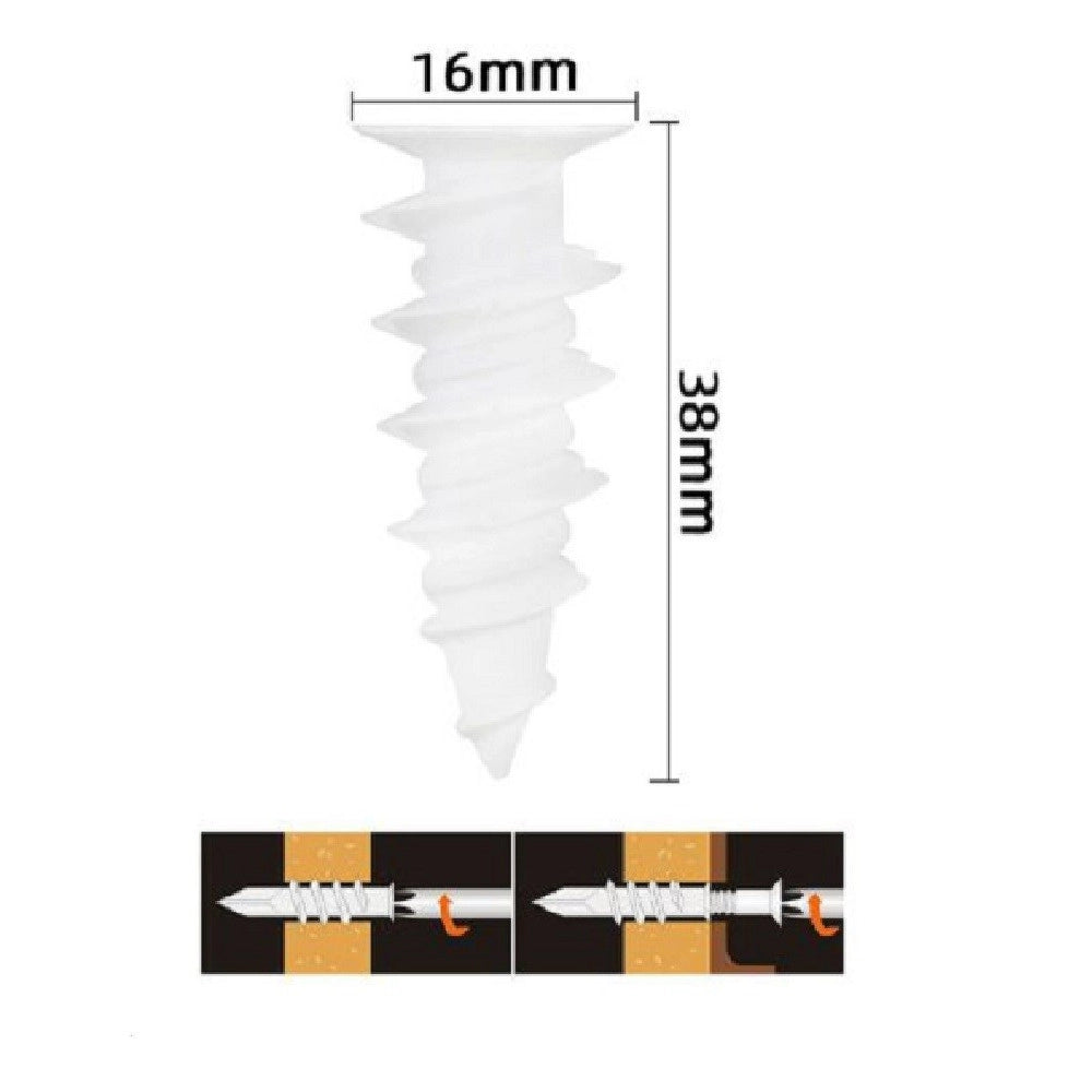 Trade Shop - Set 8 Pezzi Tasselli In Plastica Tassello Fischer Fissaggio Viti 16 X 38mm 57184 -