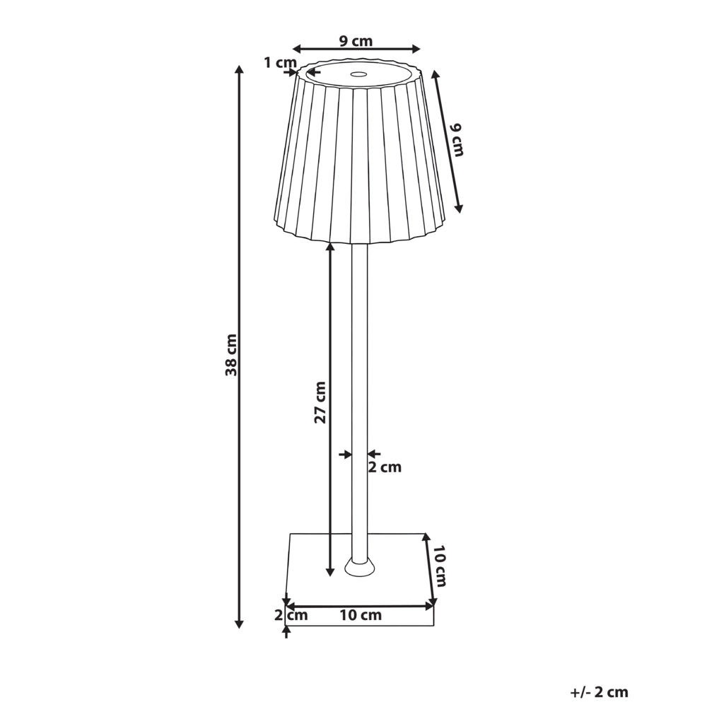 Lampada da tavolo in alluminio nero ferro luce interna esterna stile moderno