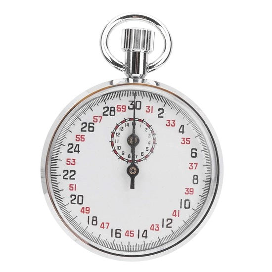 Orologio da Sport 6 Ore Duraturo - Meccanico - Cronografo Sportivo - Cassetta di Vetro Ronde - Acciaio Inossidabile - Indicazione Chiara - Cronometro