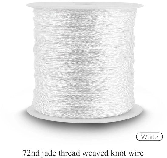 Corda a nodi macramè 100m - Resistente e duraturo - Filo in nylon - Corda a nodi - Nodi macramè - Collana per DIY - Corda decorativa