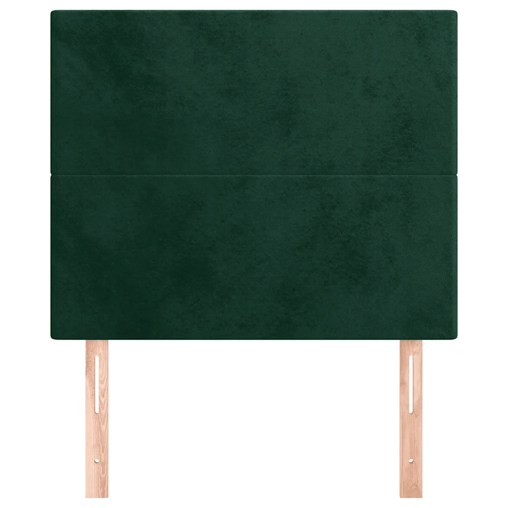 Testiera-Testata-Testiera Decorativa Verde Scuro 100x5x118/128 cm Velluto 927119