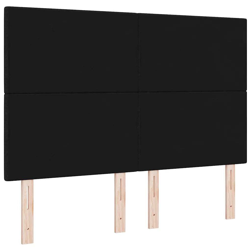 Testiera | Testata LED con strisce LED con Testiera | Testata Nero 160 cm Tessuto